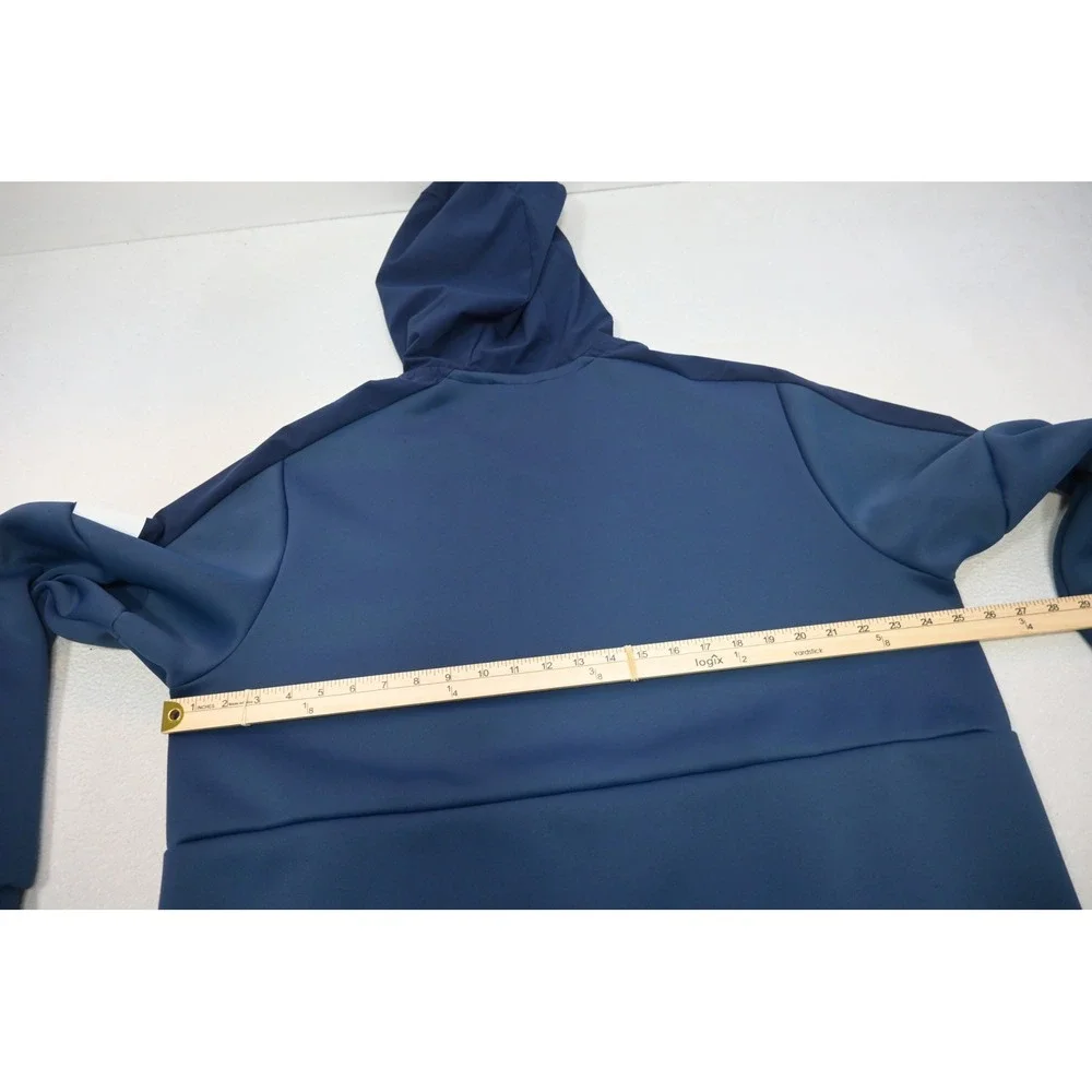 Adidas Hoodie Sweatshirt Performance Mens Large‎ Blue Pullover Athletic Fleece